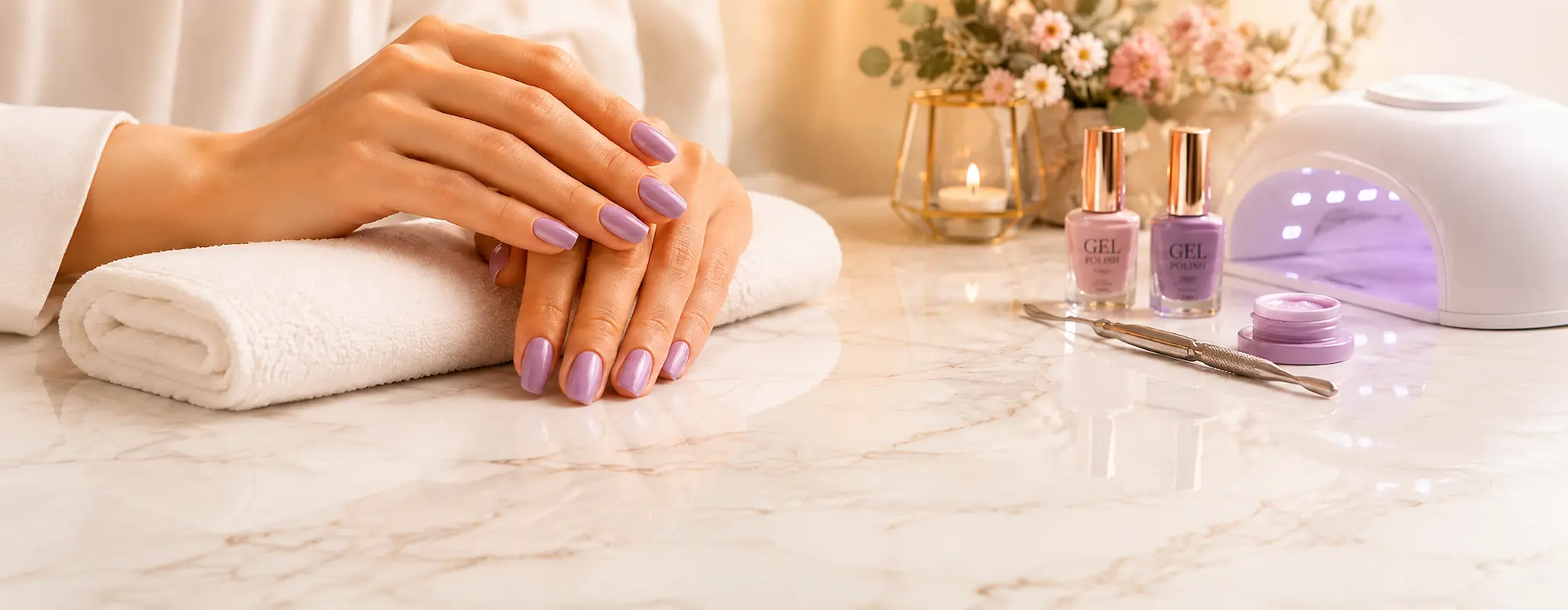 Manicure, gel e verniz gel na H2o Estética Leiria