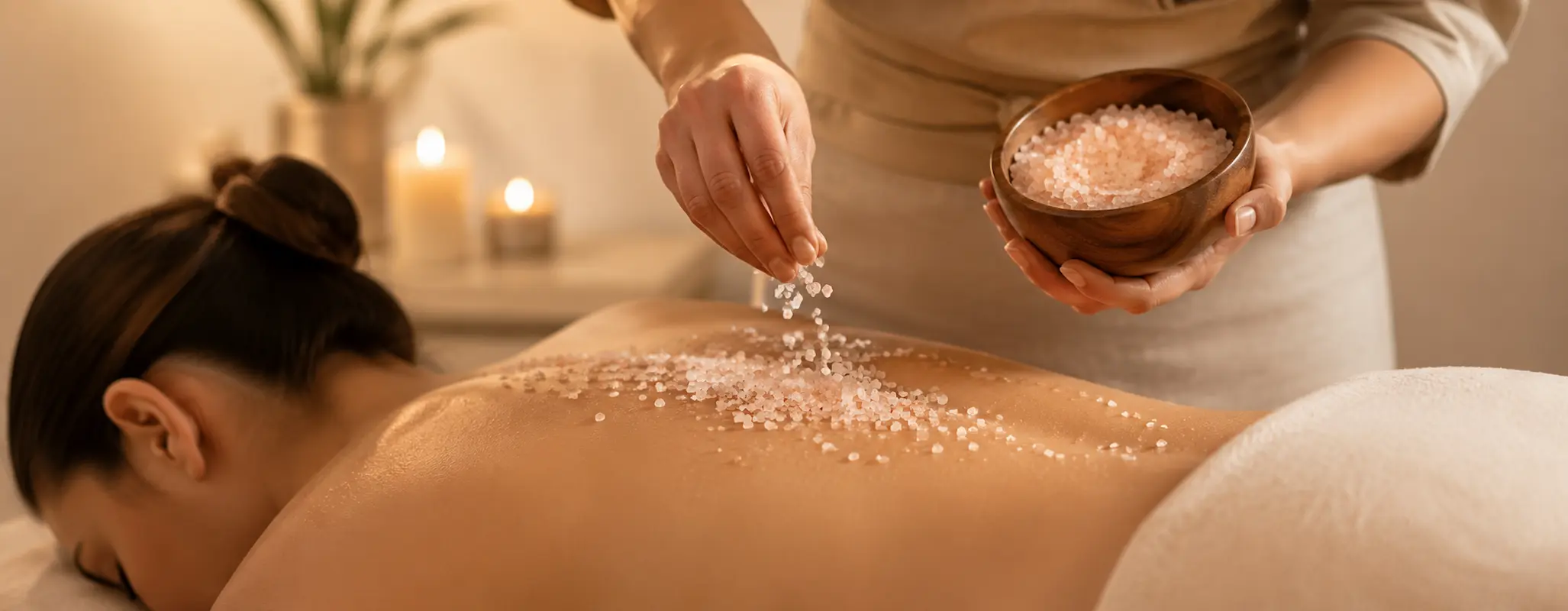 Tratamento corporal com Sal dos Himalaias na H2o Estética Leiria