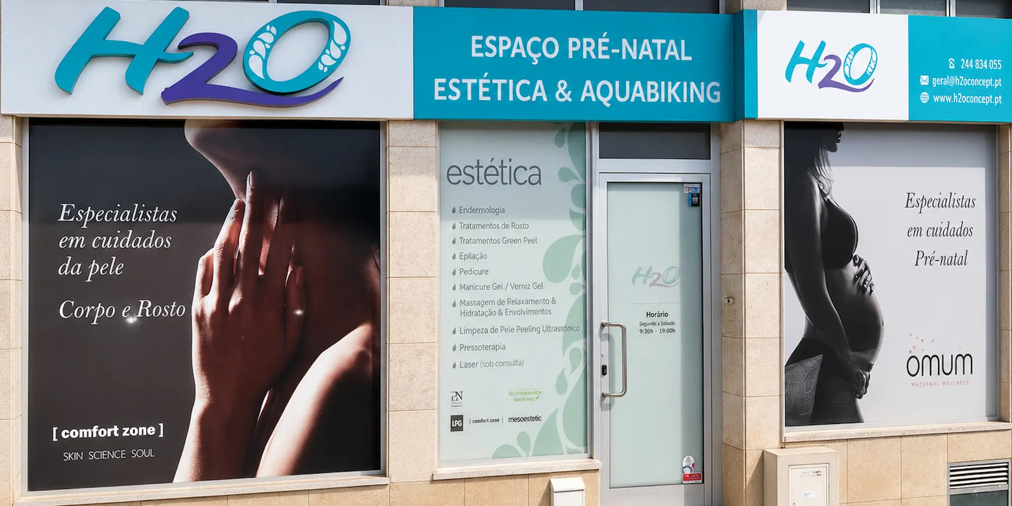 Fachada da H2o Estética Leiria