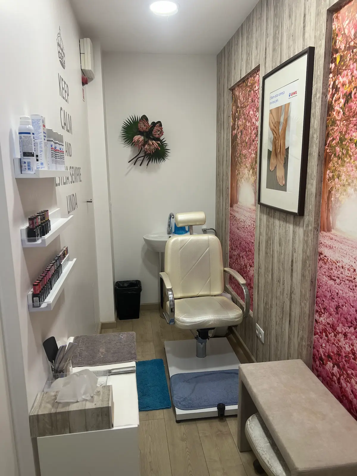 Sala de pedicure da H2o Estética Leiria