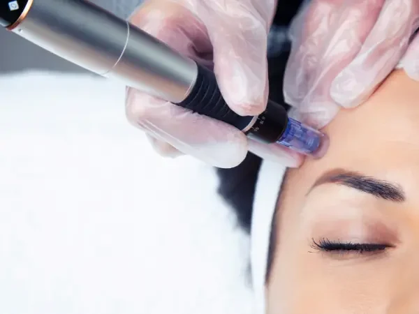 Terapia de microagulhamento para estimular a produção de colágeno e melhorar a aparência da pele. Tratamento especializado na H2o Estética Leiria
